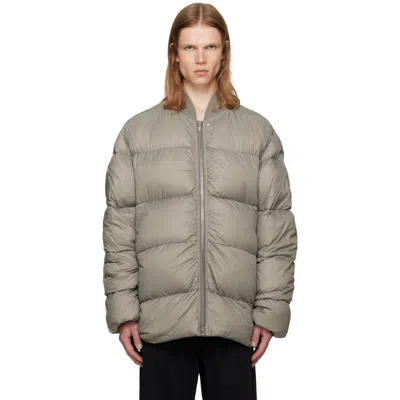 Rick Owens Gray Tower Classic Down Flight Jacket In 48 Darkpearl