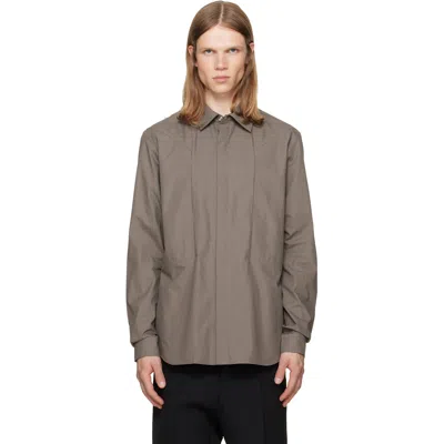 Rick Owens Gray Tower Fogpocket Overshirt In Black