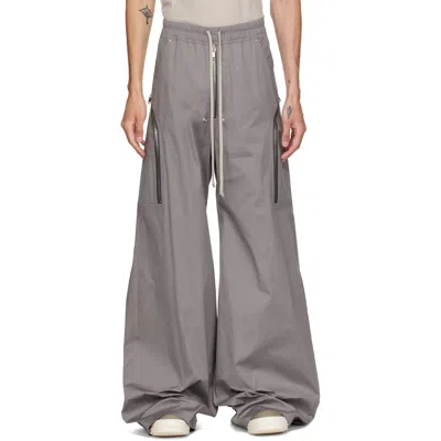 Rick Owens Gray Tower Heizer Belas Cargo Pants In Brown