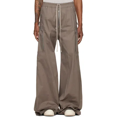 Rick Owens Gray Tower Heizer Belas Cargo Pants In 34 Dust