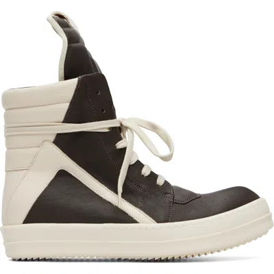 Rick Owens Gray Tower Jumbolaced Geobasket Sneakers In Multi