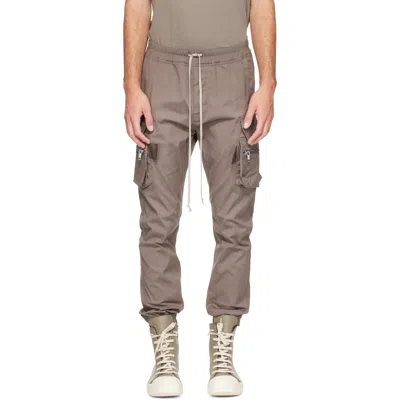 Rick Owens Gray Tower Mastodon Cargo Pants In Brown