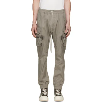 Rick Owens Gray Tower Mastodon Cargo Pants In Neutral