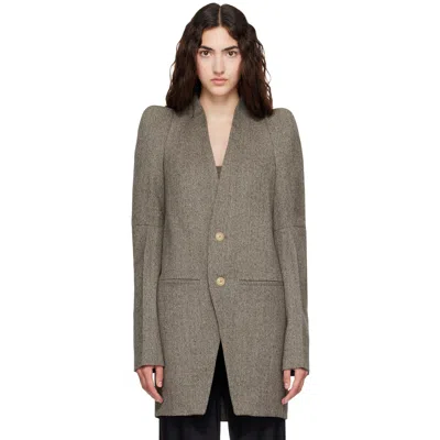 Rick Owens Gray Tower Metro Blazer