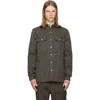 Rick Owens Webbing-strap Wool-blend Jacket In Green