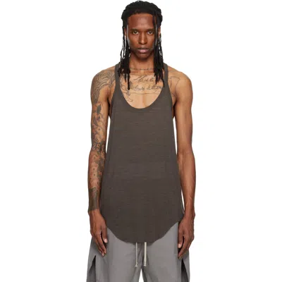 Rick Owens Gray Tower Pony Tank Top In Brown