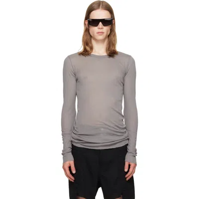 Rick Owens Gray Tower Rib Ls T-shirt