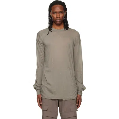 Rick Owens Gray Tower Rick S Jumbo Long-sleeved T-shirt