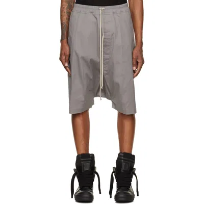 Rick Owens Gray Tower Rick S Pods Shorts In 28 Steel