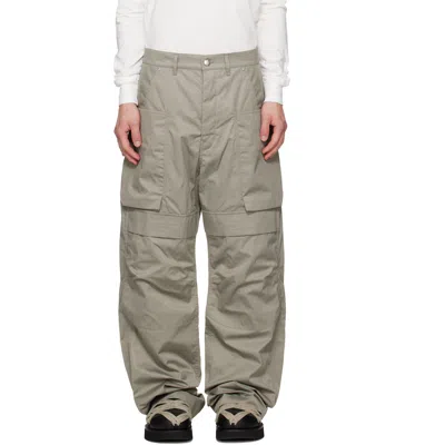 Rick Owens Gray Tower Stefan Cargo Pants In 48 Darkpearl