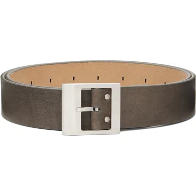 Rick Owens Gray Tower Stooges Belt In Brown