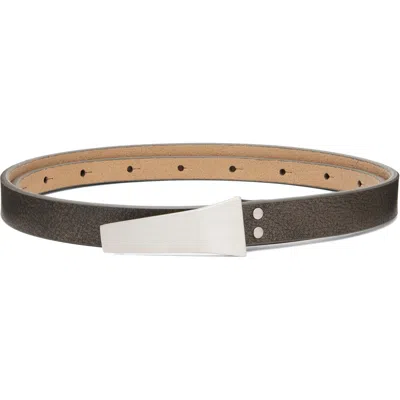 Rick Owens Gray Tower Trunk Belt In Brown