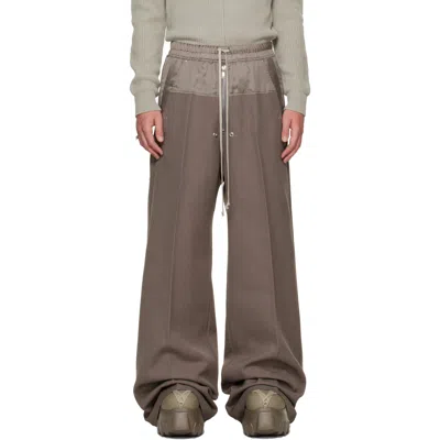 Rick Owens Gray Tower Wide Bela Trousers In Yellow