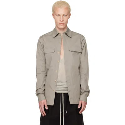 Rick Owens Gray Tower Work Shirt