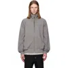 Rick Owens Grey Zip Up Solid Sweatshirt In Gray