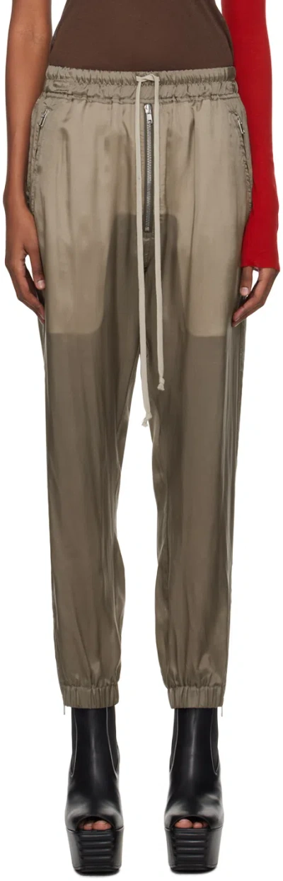 Rick Owens Gray Track Lounge Pants In 34 Dust