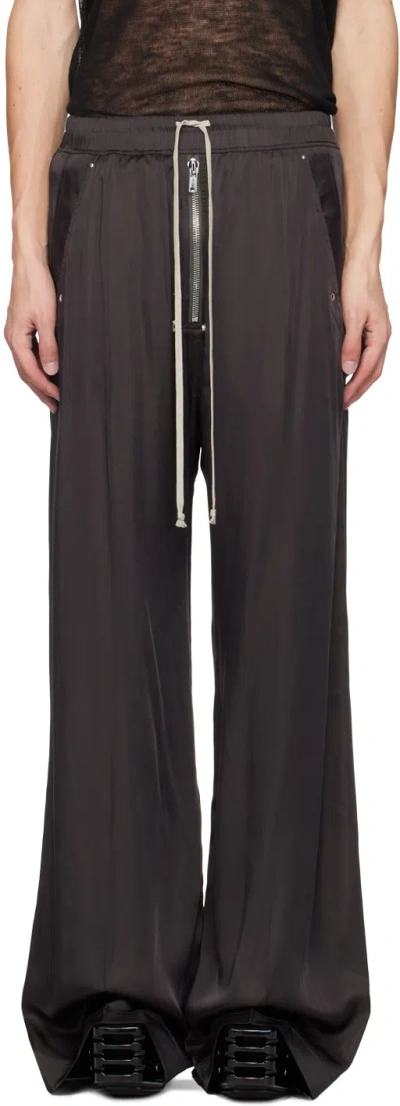 Rick Owens Gray Wide Bela Trousers In 78 Drkdust