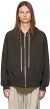 RICK OWENS GRAY WINDBREAKER HOODIE