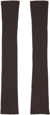 Rick Owens Gray Wool Arm Warmers In 34 Dust