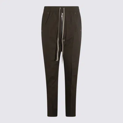 Rick Owens Trousers Featuring Elastic Waistband And Pockets In Black