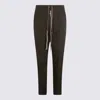 Rick Owens Trousers Featuring Elastic Waistband And Pockets In Brown