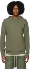 Rick Owens Green Fisherman Hoodie In 55 Moss