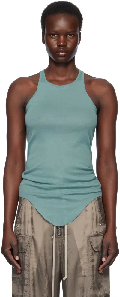 Rick Owens Green Hollywood Basic Rib Tank Top In 66 Mouthwash