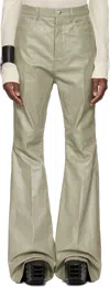 Rick Owens Green Hollywood Bolan Bootcut Jeans In 15 Celadon