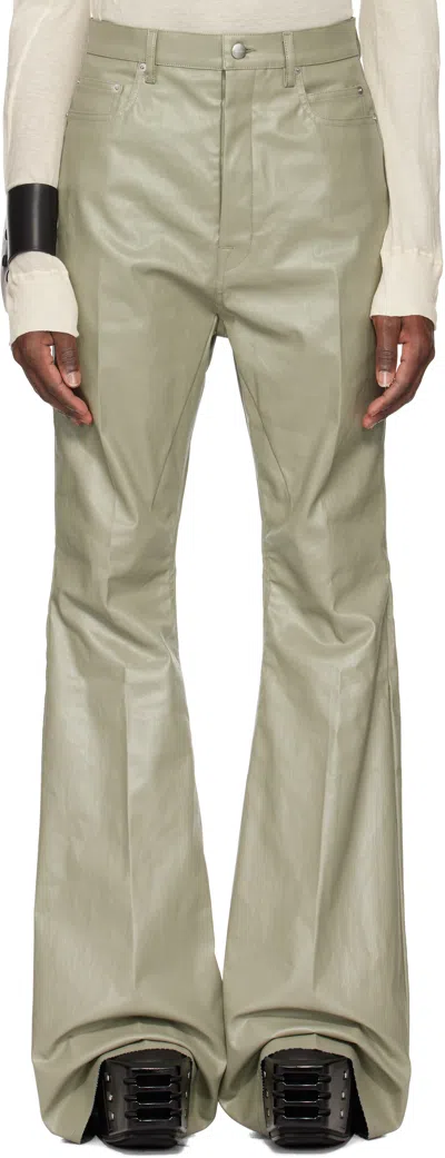 Rick Owens Green Hollywood Bolan Bootcut Jeans In 15 Celadon