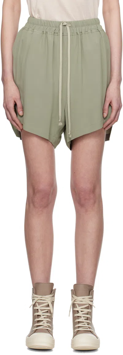 Rick Owens Green Hollywood Boxers Shorts In 15 Celadon