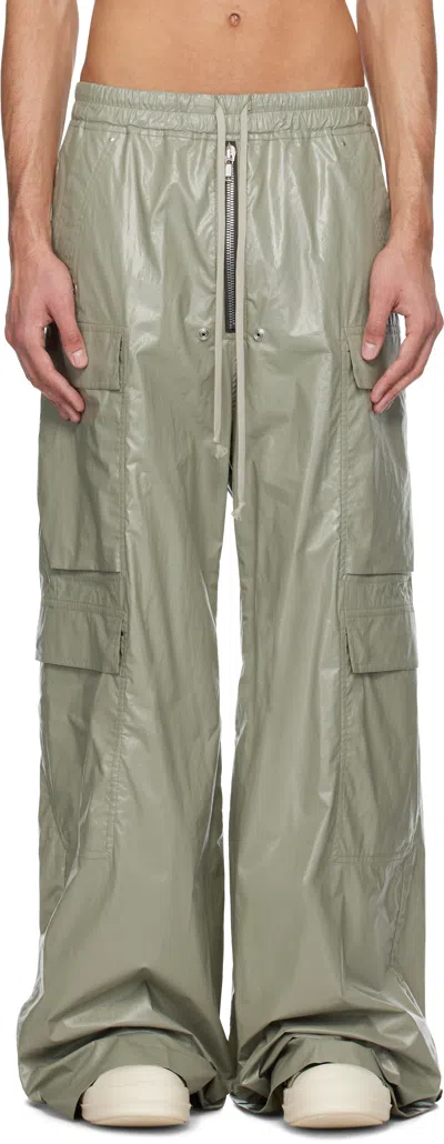 Rick Owens Green Hollywood Cargobela Cargo Pants In 15 Celadon