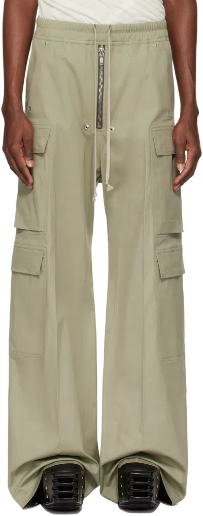 Rick Owens Green Hollywood Cargobela Cargo Pants In 15 Celadon