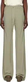 Rick Owens Green Hollywood Drawstring Bias Lounge Pants In 15 Celadon