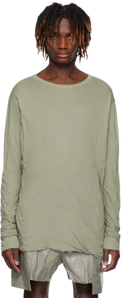 Rick Owens Green Hollywood Jumbo Double Ls T-shirt In 15 Celadon