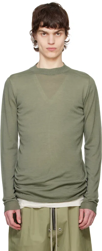 Rick Owens Green Hollywood Level Lupetto Sweater In 15 Celadon