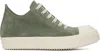 Rick Owens Green Hollywood Low Sneakers In 1511 Celadon/milk