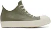 Rick Owens Green Hollywood Low Sneakers In 1511 Celadon/milk