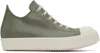 Rick Owens Green Hollywood Low Sneakers In 1511 Celadon/milk