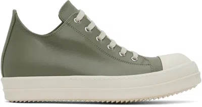 RICK OWENS GREEN HOLLYWOOD LOW SNEAKERS