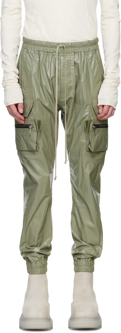 Rick Owens Green Hollywood Mastodon Cargo Pants In 15 Celadon