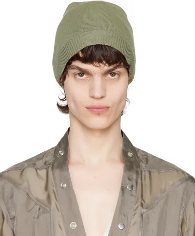 Rick Owens Green Hollywood Medium Beanie