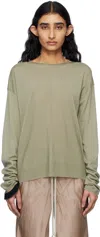 Rick Owens Green Hollywood Pull Sweater In 15 Celadon