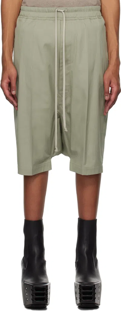 Rick Owens Green Hollywood Rick S Pods Shorts In 15 Celadon