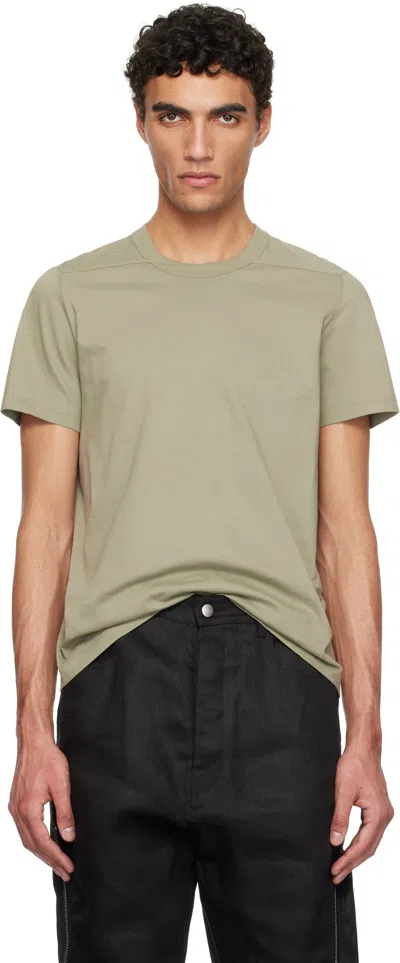 Rick Owens Green Hollywood Short Level T-shirt In 15 Celadon