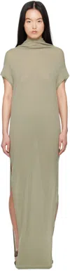 Rick Owens Green Hollywood Sl Crater Maxi Dress In 15 Celadon