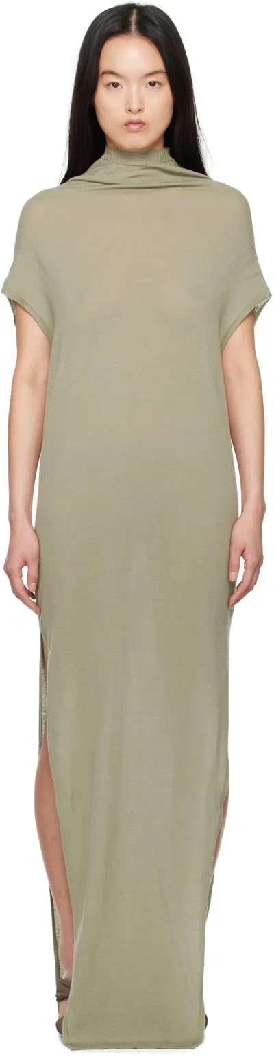 Rick Owens Green Hollywood Sl Crater Maxi Dress In 15 Celadon