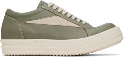 Rick Owens Green Hollywood Vintage Sneakers In 1511 Celadon/milk