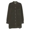 Rick Owens Khaki Concordians Oversized Outershirt In Gray