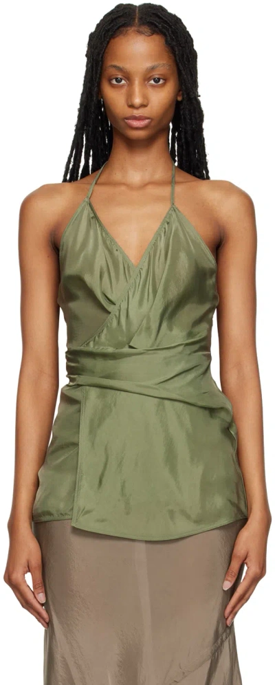 Rick Owens Green Laura Camisole In 55 Moss