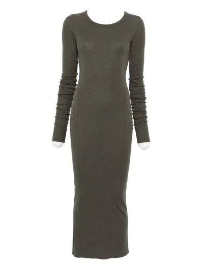 RICK OWENS GREEN MIDI DRESS